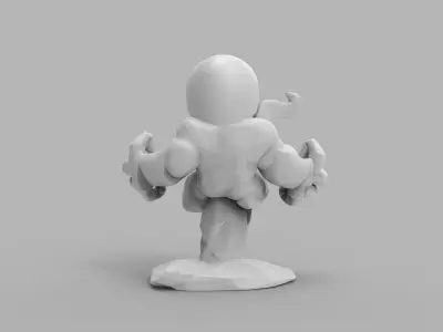 Chibi ULTIMATE VENOM Sitting on rocks 3D PRINTING DIORAMA 3D print model