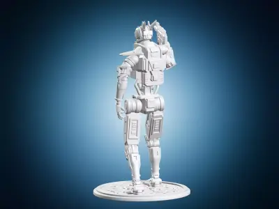 Futuristic Robot Soldier 3D print model
