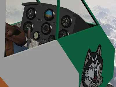 Husky ultralight helicopter 3D model