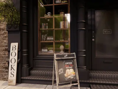 The Book Nook Blender Scene Free 3D model