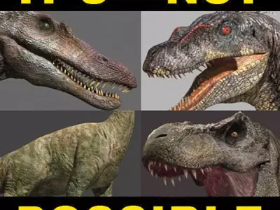 Incredible JP Dinosaur PACK - rex 3d model 3D model