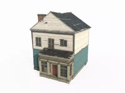 17th century urban residential buildings 3D model