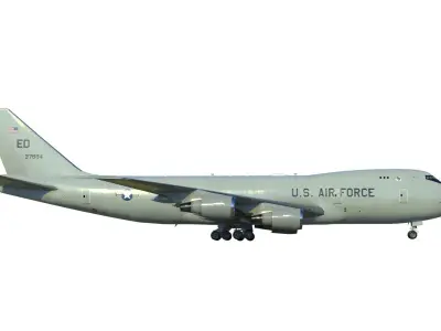 Boeing 747 Airborne Aircraft Carrier 3D model