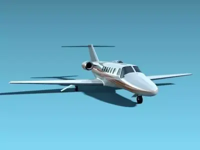 Cessna Citation CJ2 business jet 3D model
