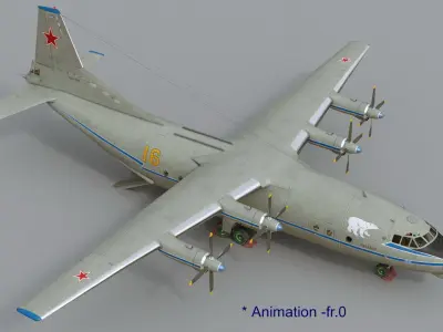 Antonov An-12B 3D model