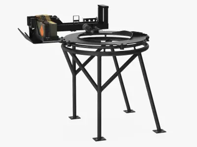 Pickup Mounted Gun Turret Stand 3D model