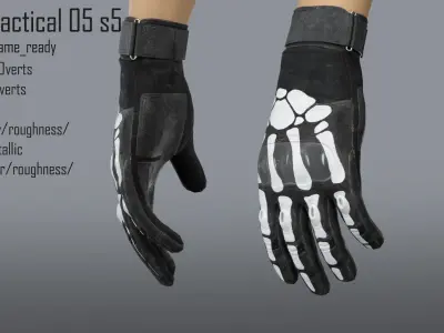 FPS hand glove tactical 05 s5 Low-poly 3D model