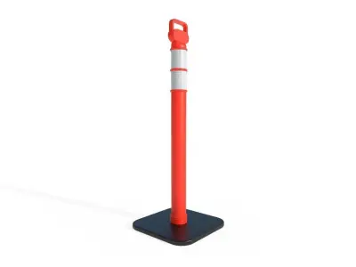 Road Cone M5 - With STL Low-poly 3D model