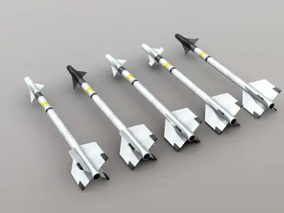  AIM-9 Sidewinder Pack Low-poly 3D model