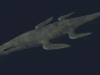 Liopleurodon whale Low-poly 3D model