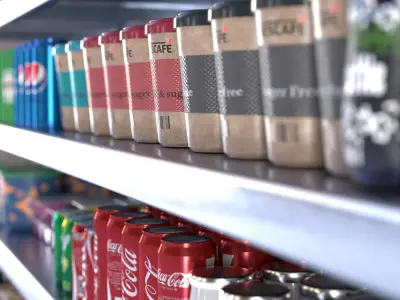 commercial display refrigerator of shops - NO- 04 Low-poly 3D model