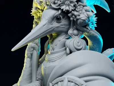 Stork Guardian For help Ukraine stl files for 3D Printing 138mm 3D print model