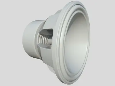 Car Audio System Speaker and Box HighPoly 3D model