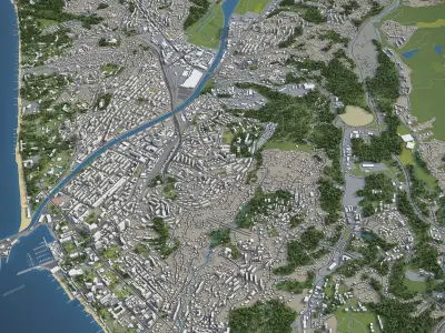 Sochi - city and surroundings 3D model