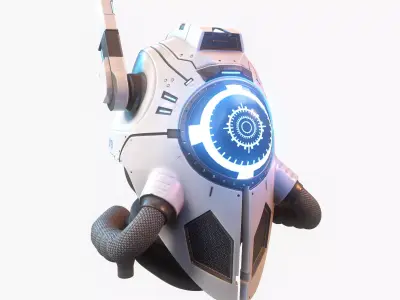 Sci fi alien futuristic helmet da1 3D model