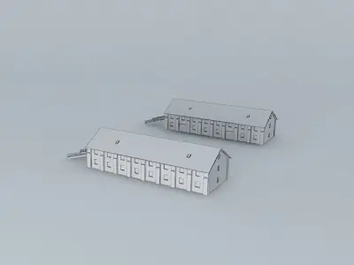 Gunpowder Storage Buildings Low-poly 3D model
