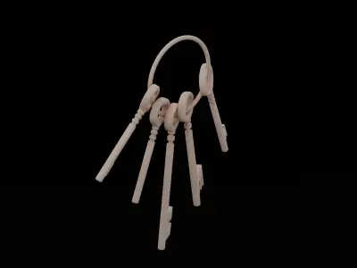 Antique Pirate Keys Low-poly 3D model