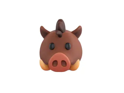Prop163 Boar Head 3D model