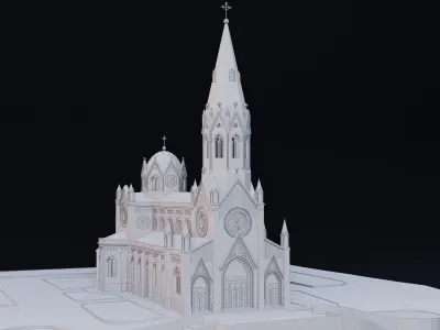 Lowpoly Brazilian Church 3D model