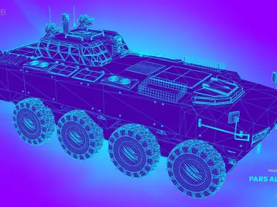PARS ALPHA 8x8 Armoured Vehicle 3D model