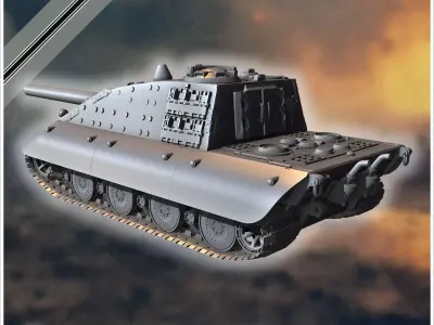 E-100 Sturmpanzers 210mm Entwicklung assault gun - Germany Easte 3D print model