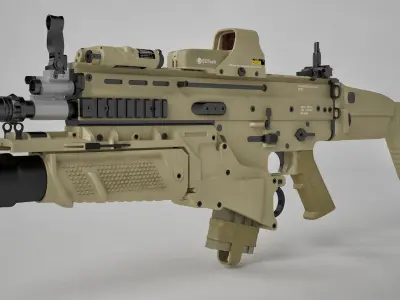 Combat Assault Rifle FN SCAR-H 3D model
