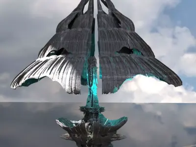 Antartica Solar station emitter 3D model