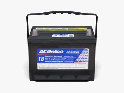 ACDelco Car Battery Low-poly 3D model