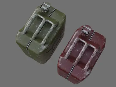 Fuel Can 3B Low-poly 3D model