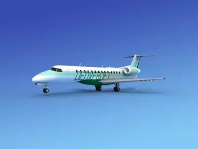 Embraer ERJ-135 Denver Express Jet 3D model