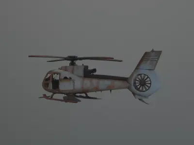 helicopter wreck 3D model