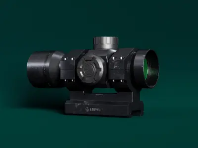 Leupold Freedom RDS with Leupold Mount High Poly Model 3D model