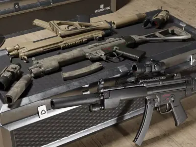 MP5 A3 - Game Ready Low-poly 3D model