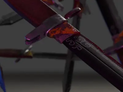 Knif in blood Free low-poly 3D model