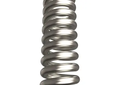 Coil Spring Low-poly 3D model