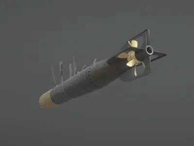 UK Torpedo MarkXII Low-poly 3D model