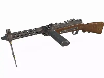 Modern weapon submachine gun MP34 3D model