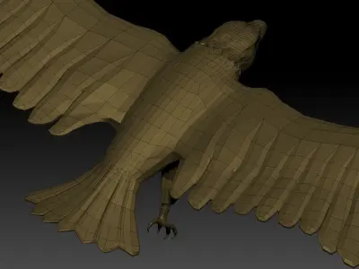 3D Eagle Low-poly 3D model