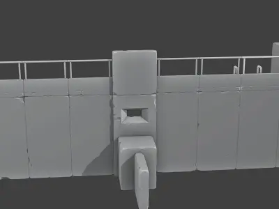 Concrete Wall Base Pack 1 3D print model