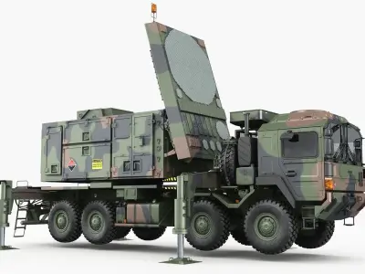 Radar MPQ-53 based on MAN truck chassis 3D model
