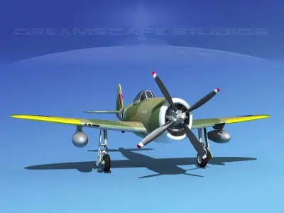 Republic P-47D Thunderbolt V10 3D model