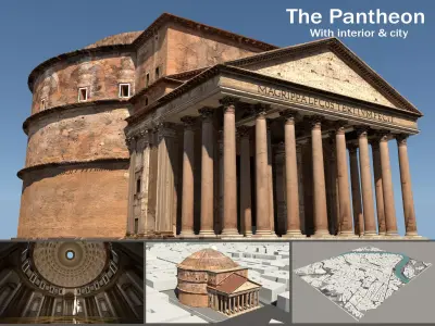 The Pantheon city of rome 3D model