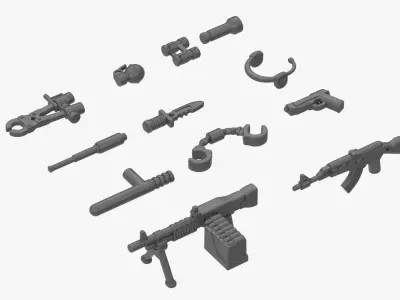 Lego Weapon Collections 3D model