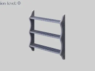 Triple Wavy Shelf 3D model
