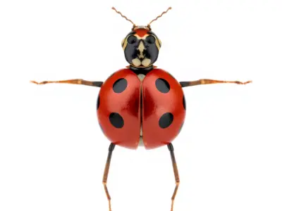 Red Ladybug Insect model pack Low-poly 3D model