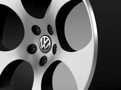 VW Polo GTI 2011 rim 3D model