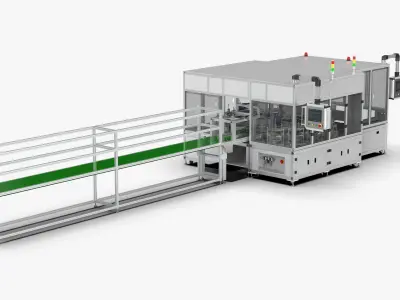 Automatic Circuit Board Robot Handling and Testing Machine 3D model