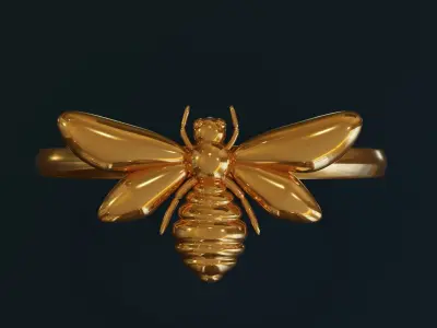 Bee Ring 3D print model