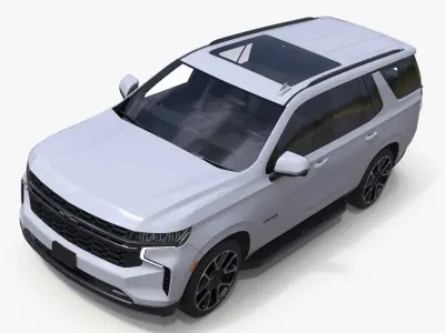 2024 Chevrolet Tahoe SUV White 3D model