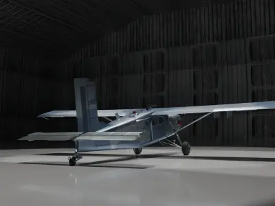 Fairchild AU-23 - THE PEACEMAKER Low-poly 3D model